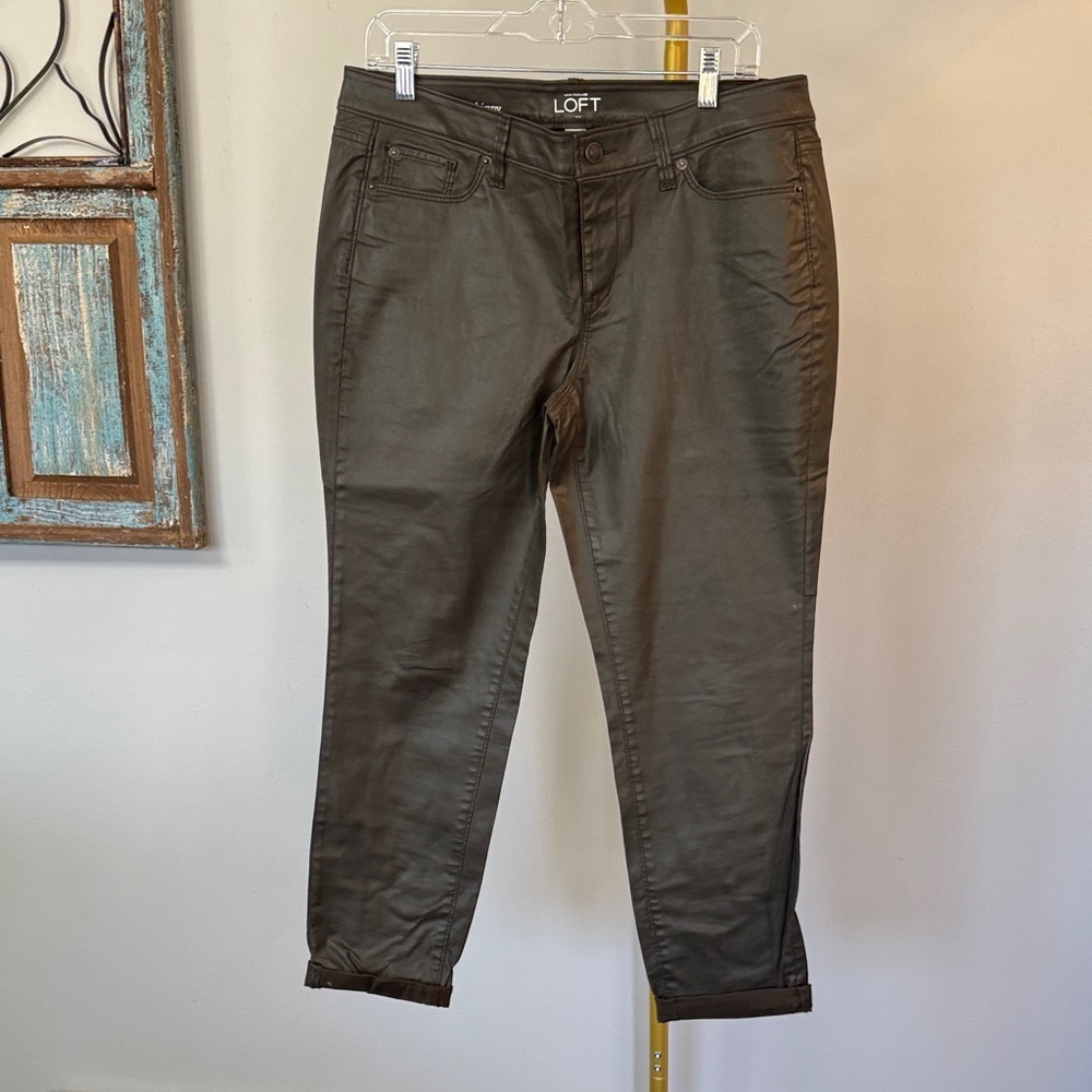 LOFT Olive modern skinny Skinny Jeans NEW 12P